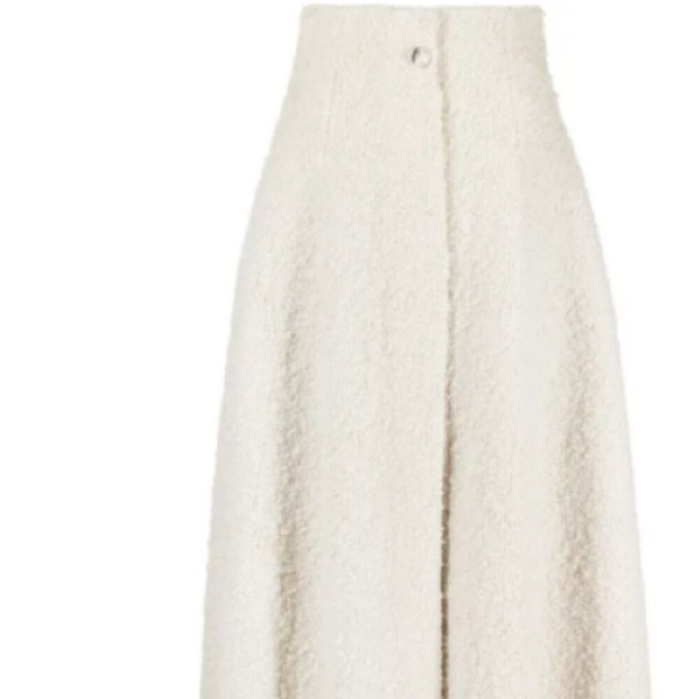 Rochas  A-line bouclé midi skirt